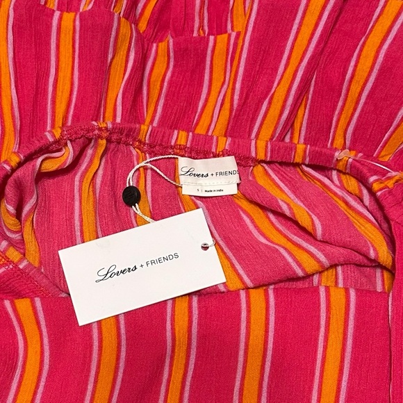 Lovers + Friends Pink and Orange One Shoulder Dress - Picture 4 of 5